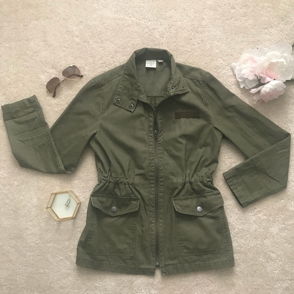 BP Nordstrom Green Utility Zip Up Jacket XS
